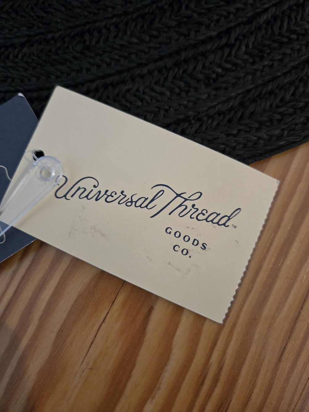 Universal Thread Black Wide-Brim Braided Straw Sun Hat - Picture 2 of 4